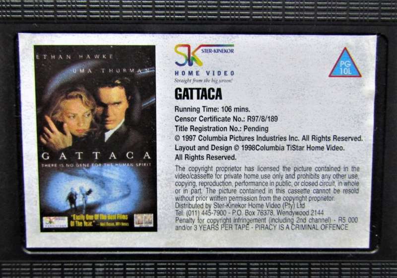 Gattaca - Ethan Hawke - Movie VHS Tape (1998)