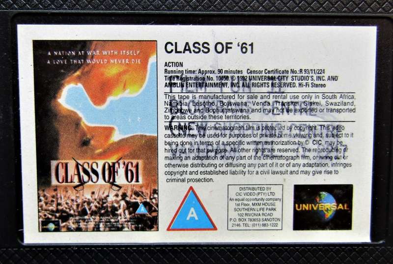 Class of `61 - Christien Anholt - Movie VHS Tape (1993)
