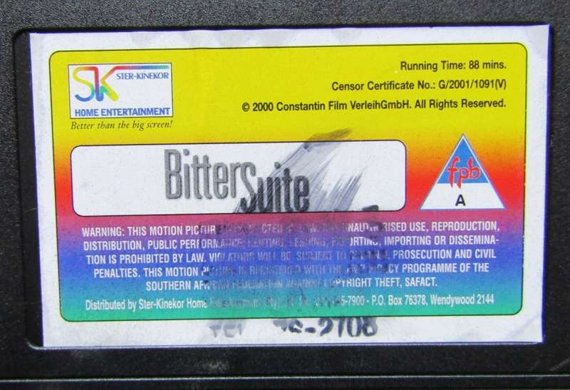Bitter Suite - Timothy Dalton - VHS Tape (2000)