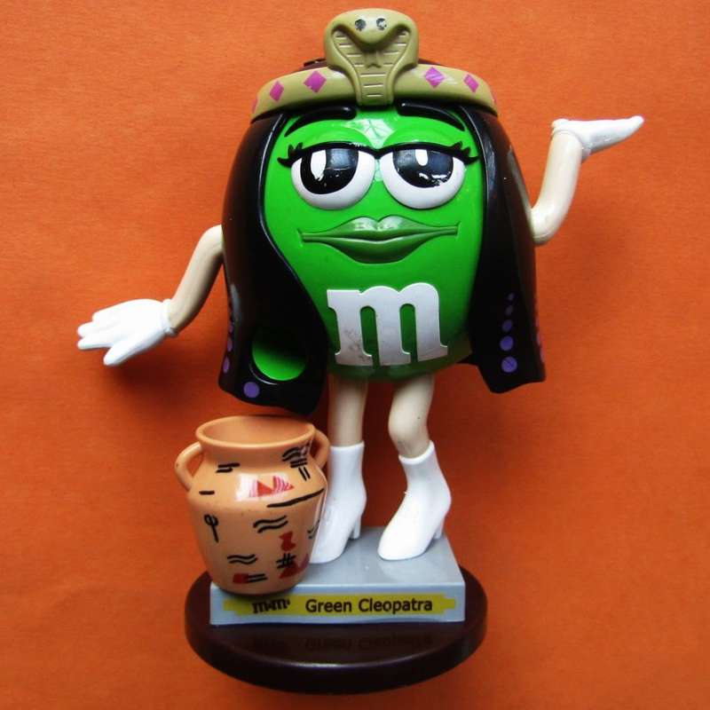 M & M Green Cleopatra Candy Dispenser Figure