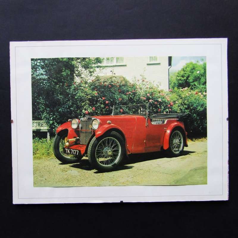 Vintage MG Automobile Poster