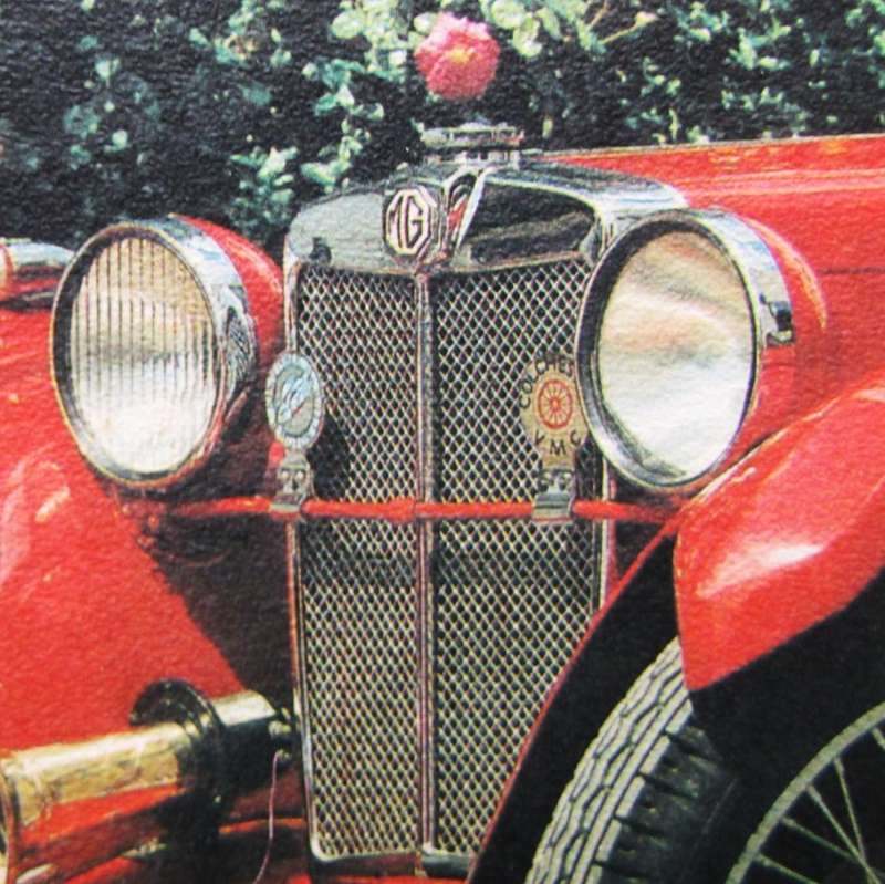 Vintage MG Automobile Poster