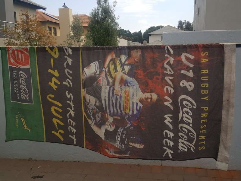 Huge Coca Cola Craven Week Rugby Banner