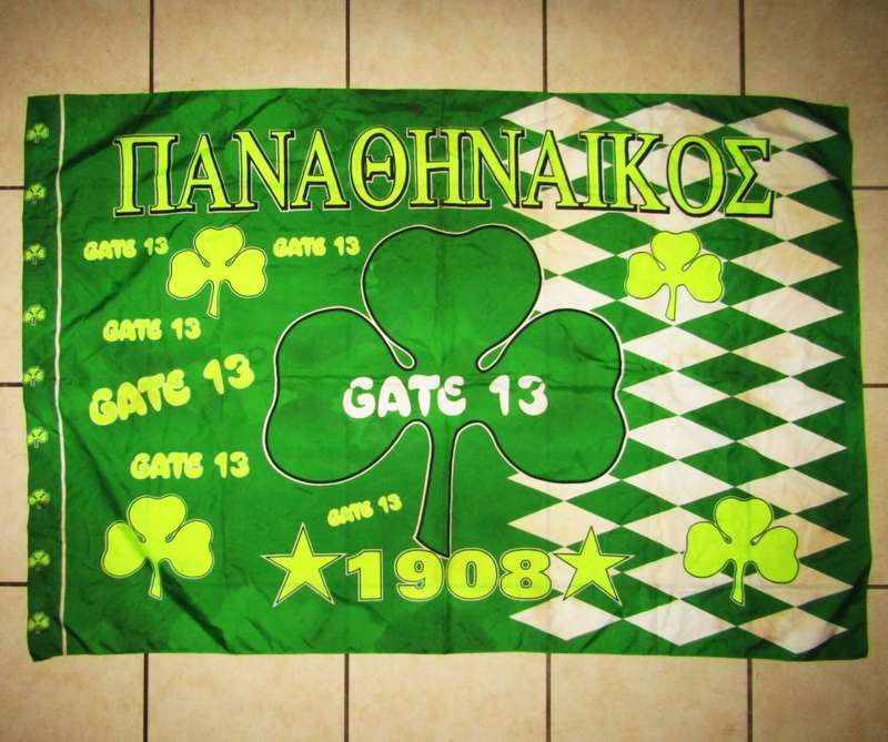 Large Greek Panathinaikos Football Club Soccer Flag