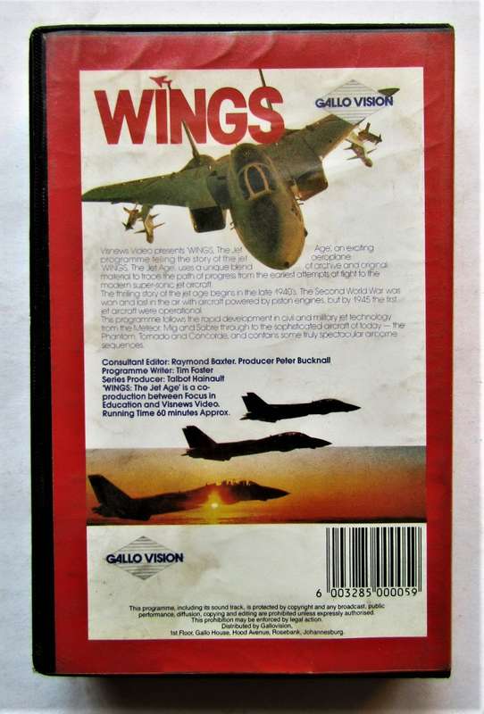 Wings - The Jet Age - Documentary VHS Video Tape