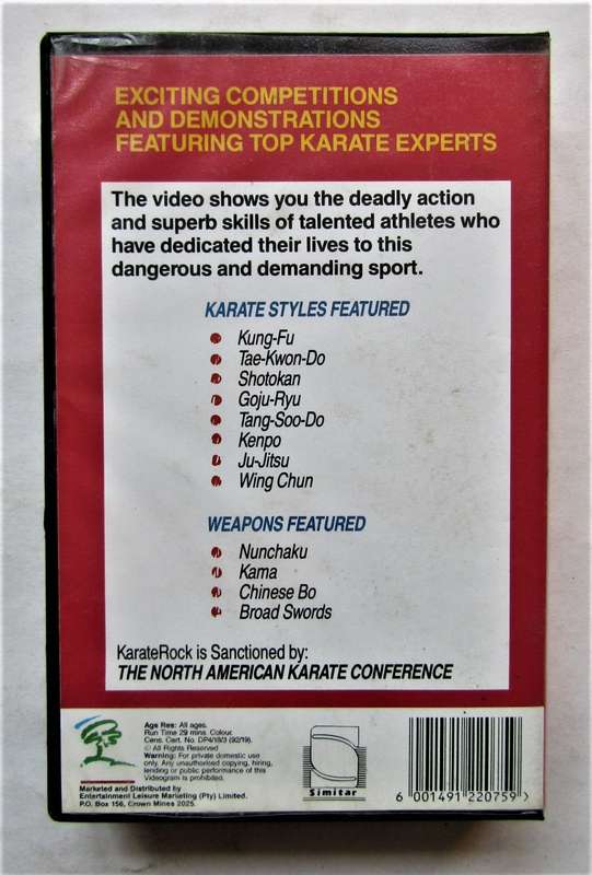 Karate Rock - Martial Arts VHS Video Tape (1992)