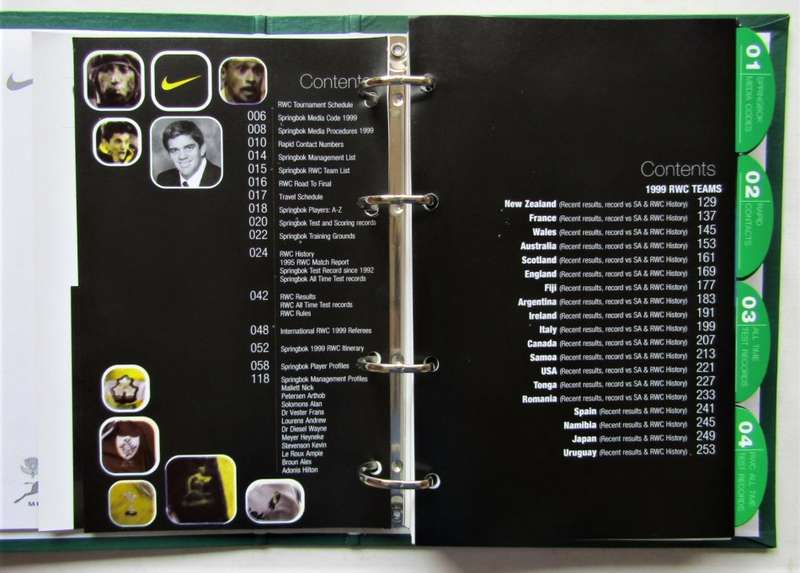 1999 World Cup Springbok Rugby Media Guide