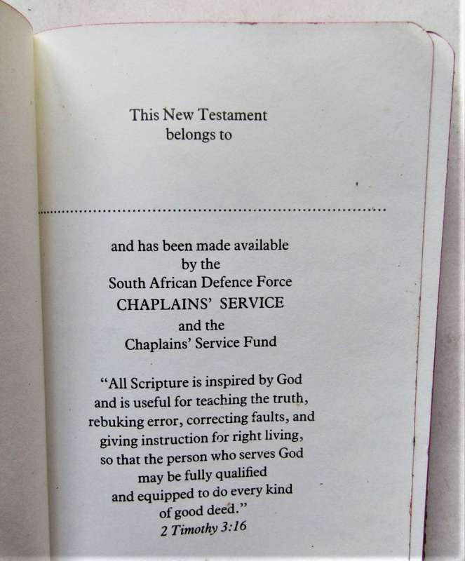 1990 SADF Chaplain Service English Pocket Bible