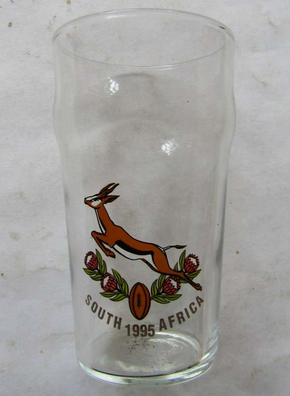 1995 Springbok Rugby Beer Glass