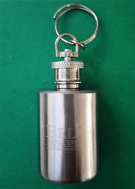 Bell's Whisky Stainless Steel Keyring Flask