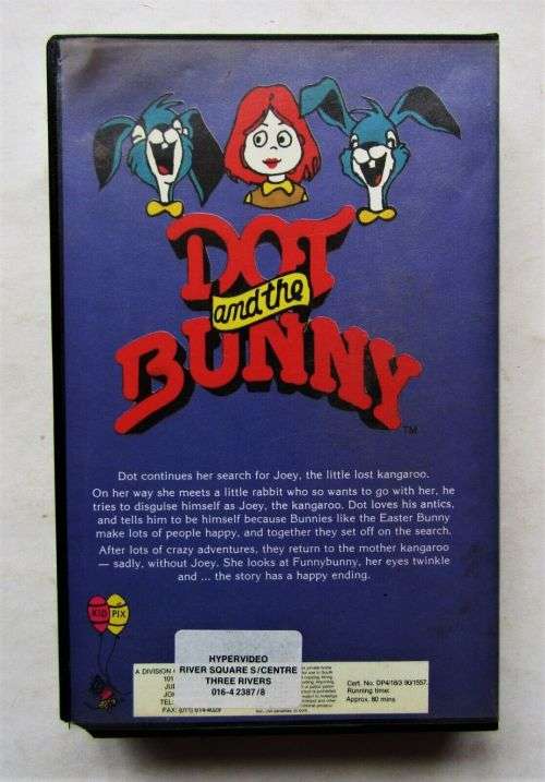 Dot and the Bunny - Animation VHS Tape (1990)