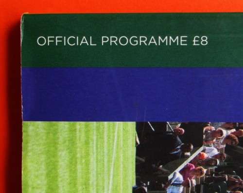 2012 Wimbledon Day 8 Tennis Programme