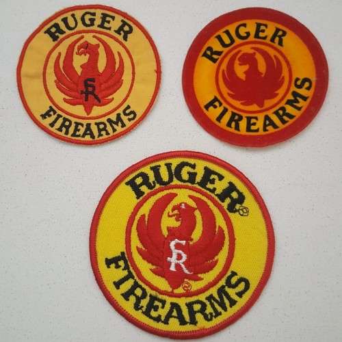3 Old Ruger Firearms Cloth Badges