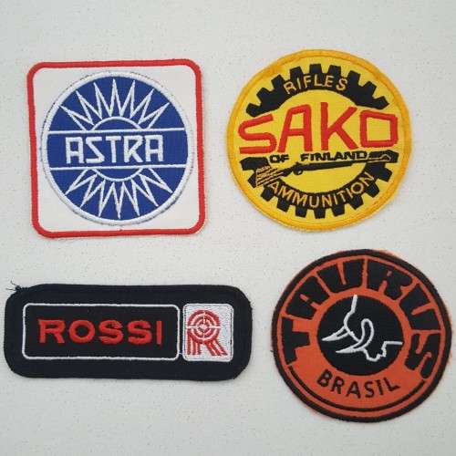 4 Old Cloth Firearm Badges