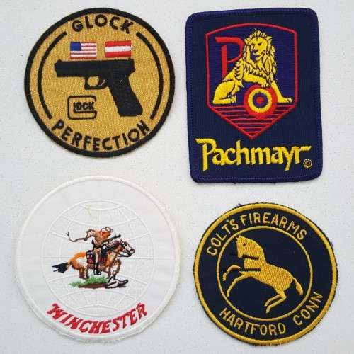 4 Old Cloth Firearm Badges