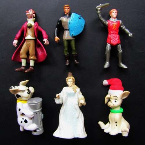 6 Old Disney Character McDonalds Toy Figures