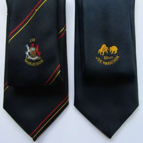 2 Old JSE Marathon Running Neck Ties