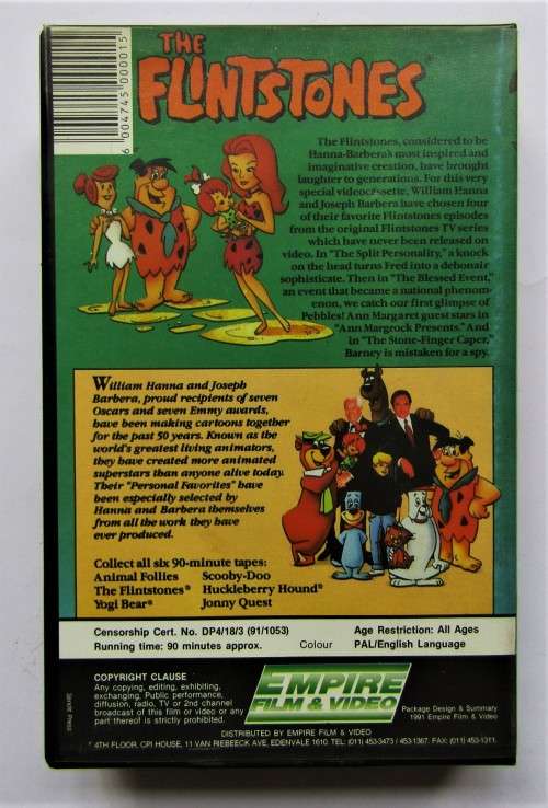 1991 The Flintstones VHS Video Tape