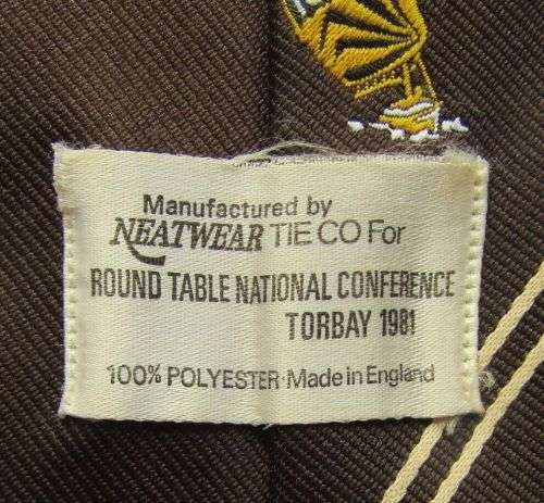 1981 Torbay Round Table National Conference Neck Tie