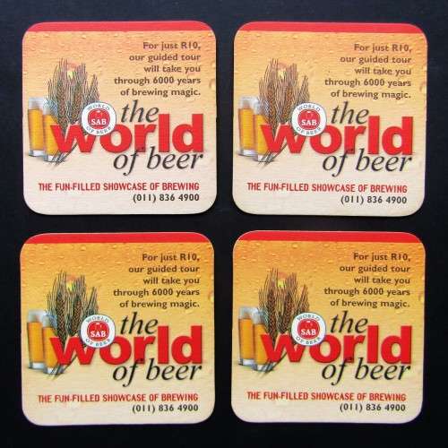 Lot 4 SAB World of Beer Coasters