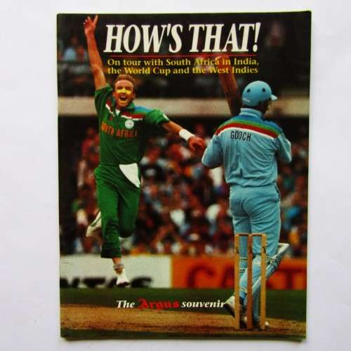 1992 On Tour With South Africa Cricket Souvenir Book
