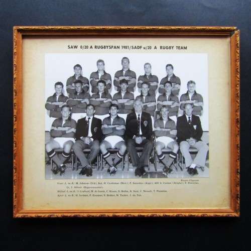 1981 SADF Rugby Team Photo