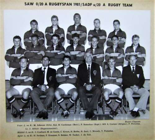 1981 SADF Rugby Team Photo