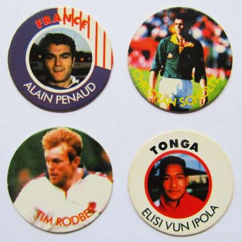 Lot of 4 Rugby Tazo Slamas from the 90`s