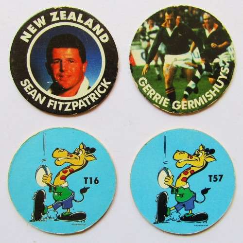 Lot of 4 Rugby World Cup Tazo Slammers from 1995