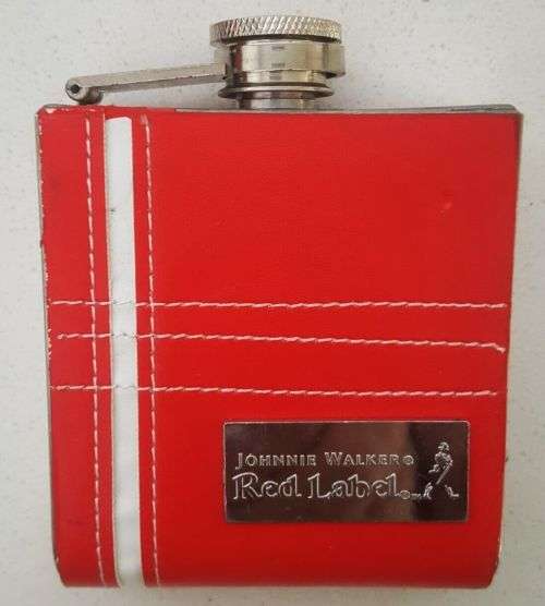 Johnnie Walker Red Label Whiskey Hip Flask