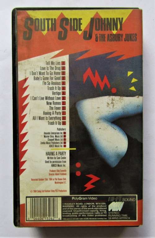 SouthSide Johnny and the Asbury Jukes - Having a Party - VHS Video Tape (1984)