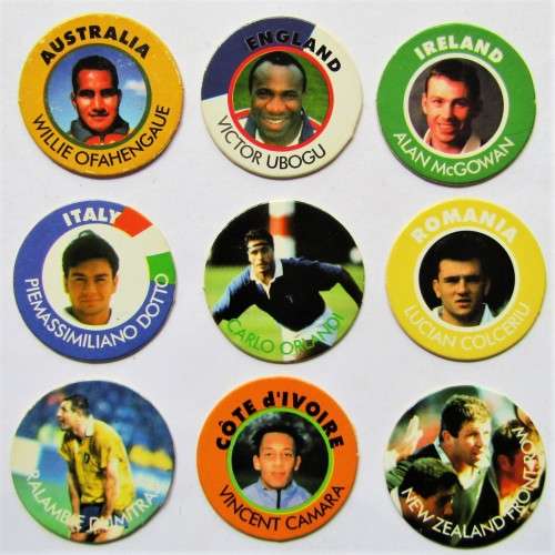 Lot of 9 Rugby Tazo Slamas from the 90`s