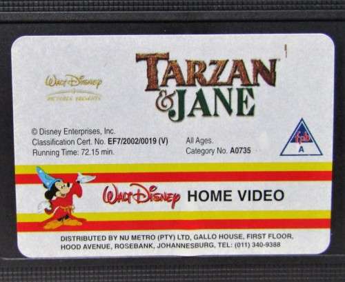 Tarzan & Jane - Walt Disney VHS Tape (2002)