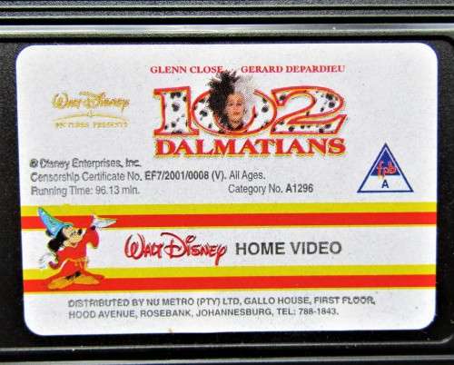 102 Dalmatians - Walt Disney VHS Tape (2001)
