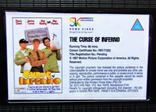 The Curse of Inferno - Pauly Shore - VHS Video Tape (1997)