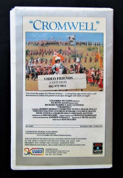 Cromwell - Richard Harris - VHS Video Tape (1985)