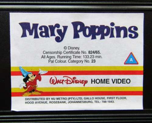 Mary Poppins - 90`s Walt Disney VHS Tape