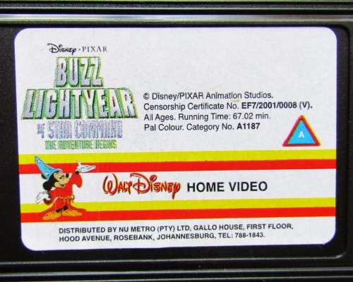 Buzz Lightyear - Walt Disney VHS Tape (2001)