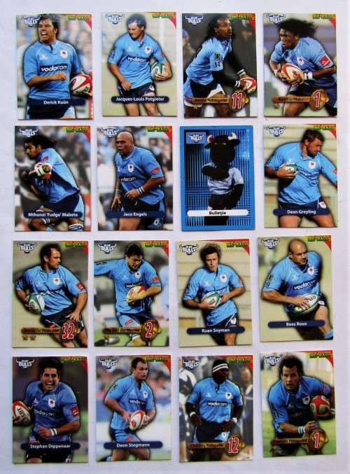 Lot of 16 Blue Bulls Big Ball Rugby Trading Cards from 2010