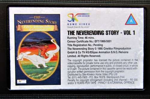 The Neverending Story - The Animated Adventure - VHS Tape (1999)