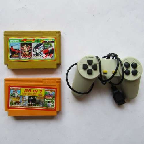 Old 8 Bit TV Game Cartridges and Controller