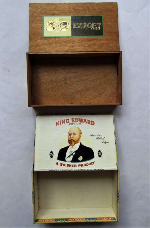 2 Old Cigar Boxes - Handelsgold and King Edward