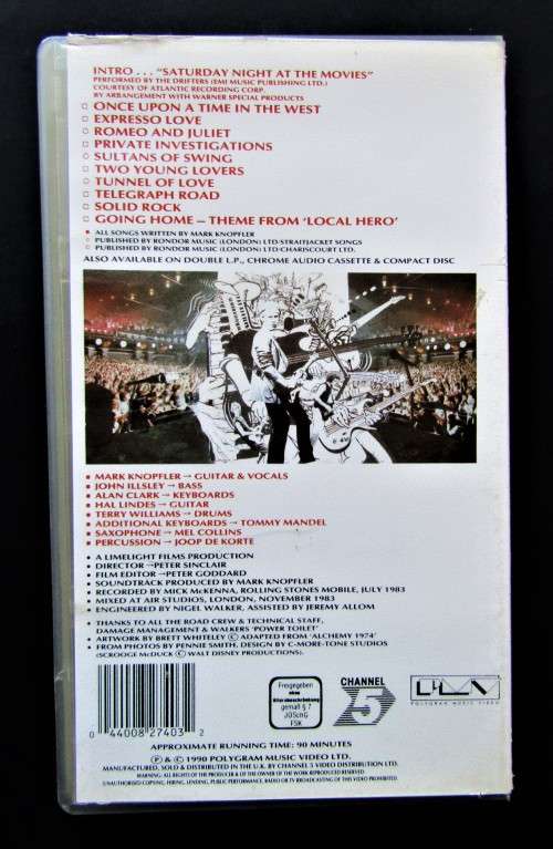 Dire Straits - Alchemy Live - VHS Video Tape (1990)
