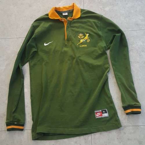 Old Nike Long Sleeve Springbok Rugby Jersey