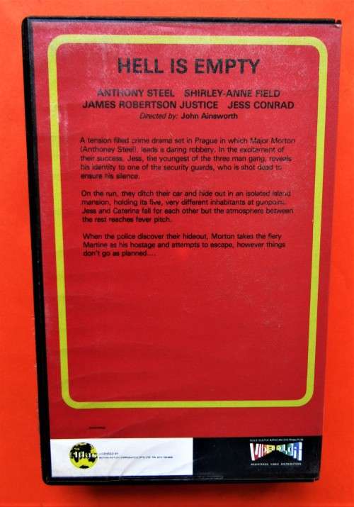 Hell Is Empty - Anthony Steel - Crime Drama VHS Tape