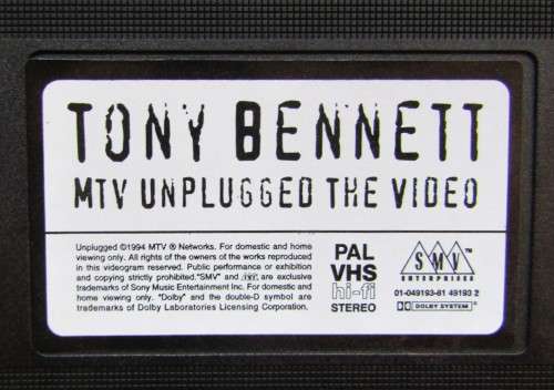 Tony Bennett - MTV Unplugged The Videos - VHS Tape (1994)
