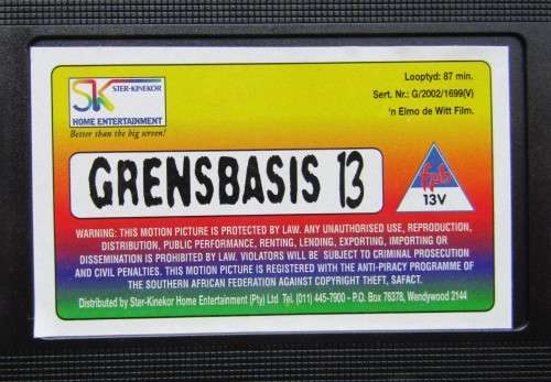 Grensbasis 13 - Border War Movie VHS Tape (2002)