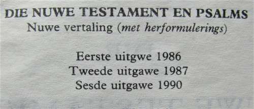 1990 SADF Afrikaans Pocket Bible