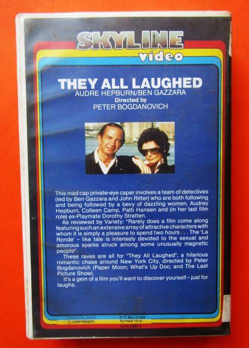 They All Laughed - Audrey Hepburn - Romantic Comedy VHS Tape (1981)