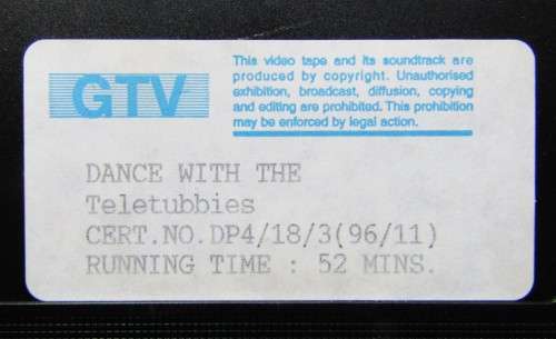 Dance with the Teletubbies - Children`s VHS Video Tape (1996)